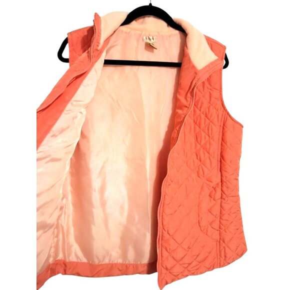 Womens Northcrest Classic Quilted Coral Vest XL Full-Zip Lightweight Sleeveless - Picture 7 of 8